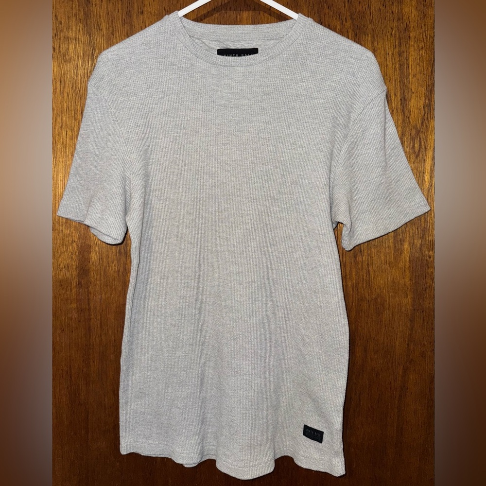 Ninth Hall Fundamentals Light Gray Men's Short Sleeve Thermal Tee Size Small